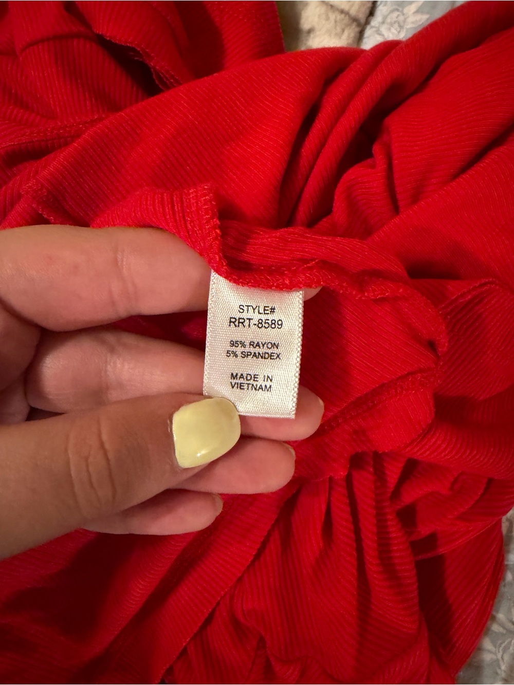 Ruby Red Ribbed Top - Picture 8 of 8
